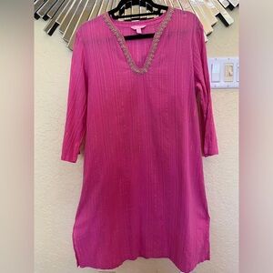 Lilly Pulitzer Swim Cover-up Pink with Gold. Size L